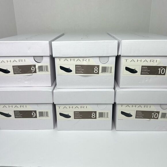 New! Tahari Geneva Black Vegan Textile Slip On Ballet Women Flats Various Size - Picture 10 of 10